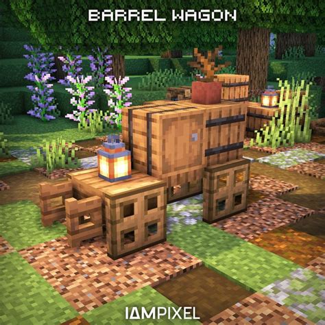 Minecraft Barrel Wagon for Daily Builds