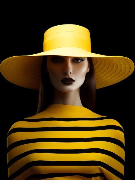 Premium AI Image | Bold Fashion Statement Black Gold and Amber Palette