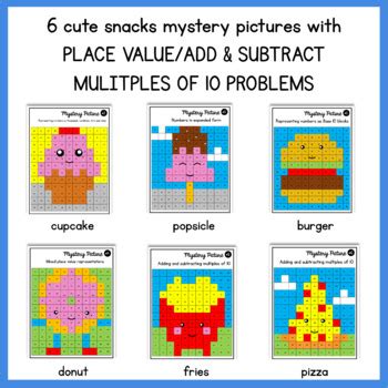 1st & 2nd Grade Pixel Art Word Problems & Place Value | TPT