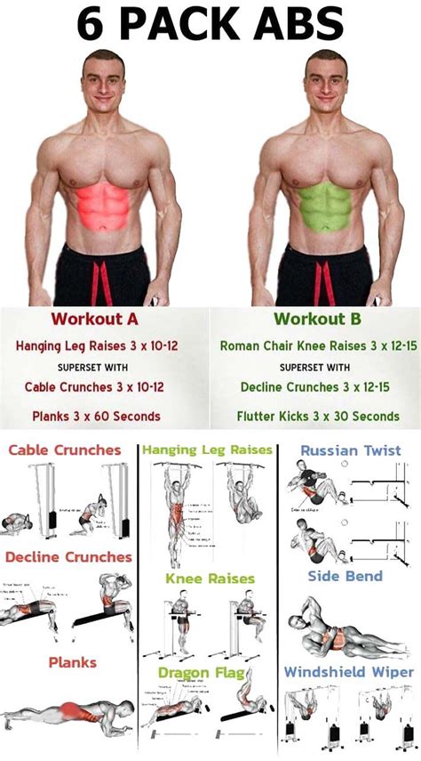 6 Pack Abs | 6 pack abs workout, Abs workout, Abs workout gym