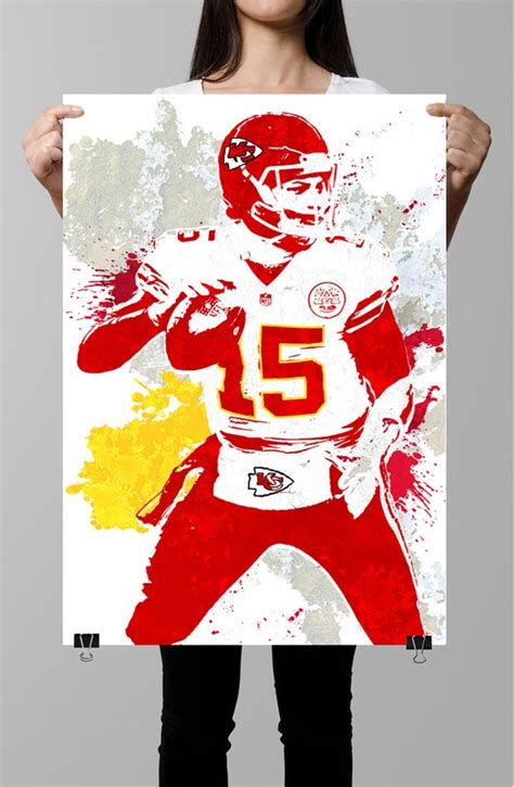 Home Decor Wall Art Prints Patrick Mahomes Poster No Frames 4 Art painting Painting Watercolor ...