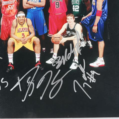 2005 NBA Rookie Draft Class 11x14 Photo Signed By (6) With Dwight Howard, Andre Iguodala, Luol ...