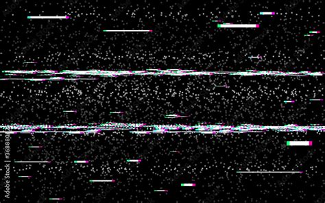 Glitch rewind on black backdrop. VHS background with stereo distortion ...