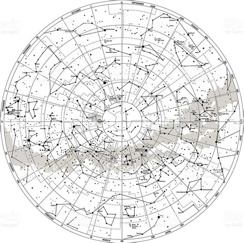 detailed sky map Southern hemisphere with names of stars ...