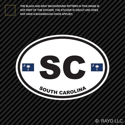 South Carolina State Flag Oval Sticker Die Cut Decal SC | eBay