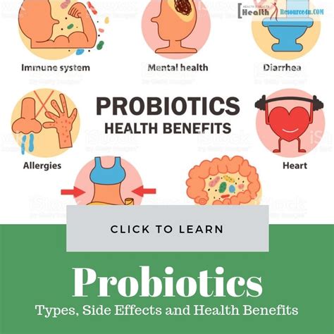 Probiotics - Types, Side Effects And Health Benefits | Probiotics, Health benefits, Health