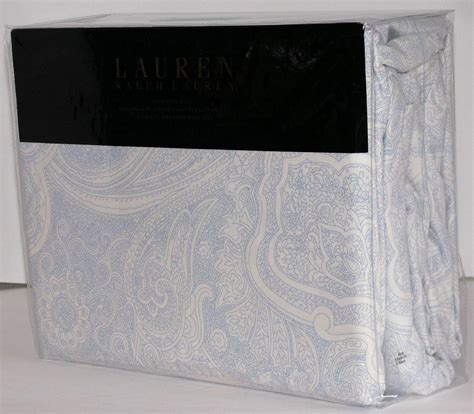 Amazon.com: Lauren Ralph Lauren Queen Sheet Set Paisley Ink Blue on ...