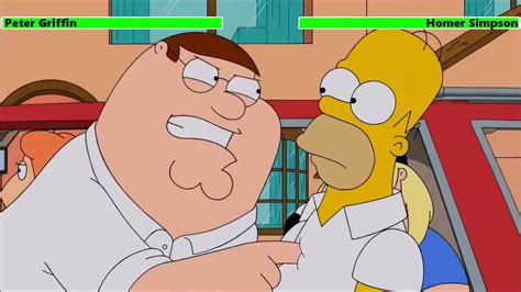 Peter Griffin vs. Homer Simpson with healthbars 1/2 - YouTube