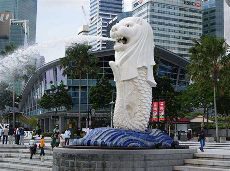 Life Size Singapore Merlion Lion Fish Statue Replica Marble Lion Statue ...