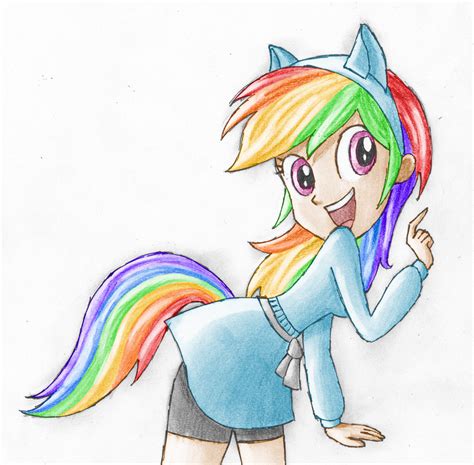 EqG - Rainbow Dash (Much Better Without Blue Skin) by GravityTHunder on DeviantArt