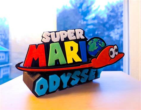 Super Mario Odyssey 3D Logo Nintendo Switch 3D Printed | Etsy