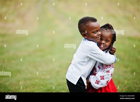 African kids in traditional clothes at park Stock Photo - Alamy