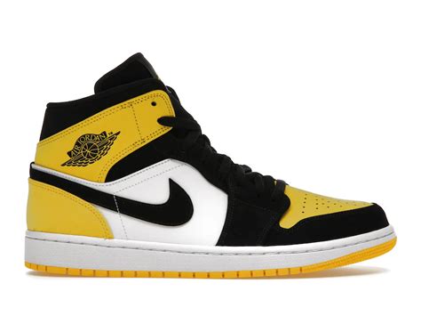 Jordan 1 Mid Yellow Toe Black Men's - 852542-071 - US