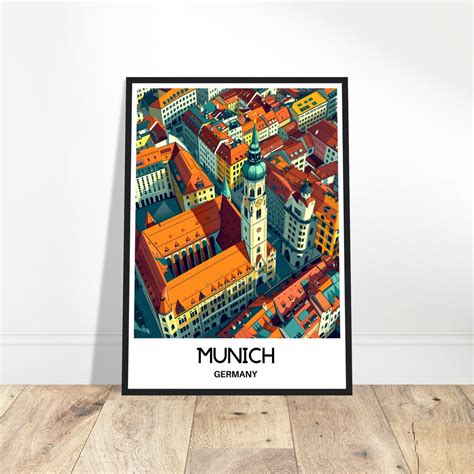 Munich Travel Print Munich Poster German Art Print Germany Lover Gift ...