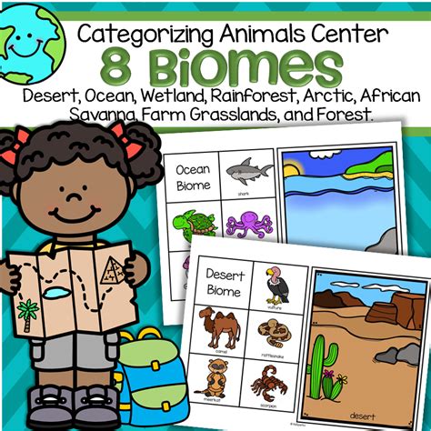 Biomes 8 Animal Habitats Sorting Center for Preschool and Kindergarten | Animal habitats ...