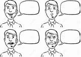 Whiteboard Drawing  Customer Service Man With Headset And Speech sketch template