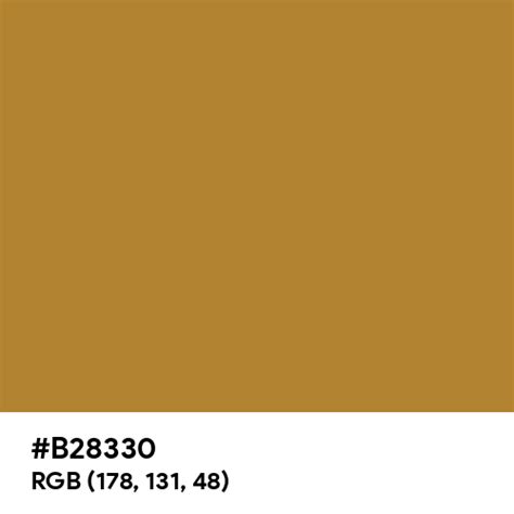 Chai Tea color hex code is #B28330