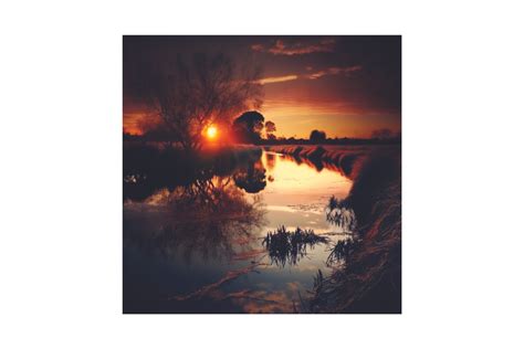 Sunset in the River Photograph Graphic by NB_PHOTOGRAPH · Creative Fabrica