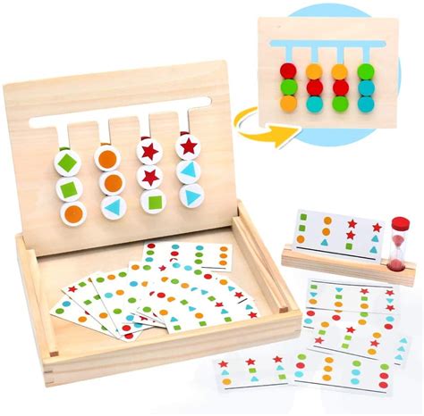 Montessori Toys Wooden Puzzle Sorting Box Children'S Educational Toys With Hourglass From 3 4 5 ...