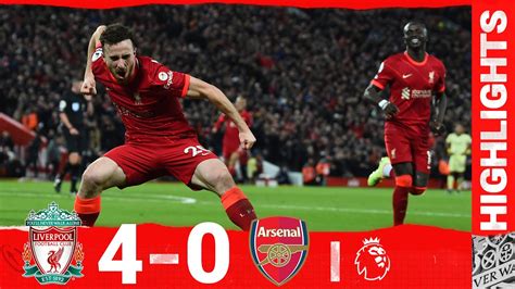 Highlights: Liverpool 4-0 Arsenal | Mane, Jota, Salah & Minamino net ...