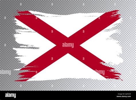 Alabama state flag, Alabama flag transparent background Stock Photo - Alamy