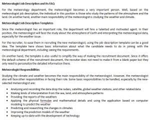 Meteorologist Job Description and Its FAQ | room surf.com