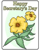 Free Administrative Professionals Secretary Day Printable Greeting Cards