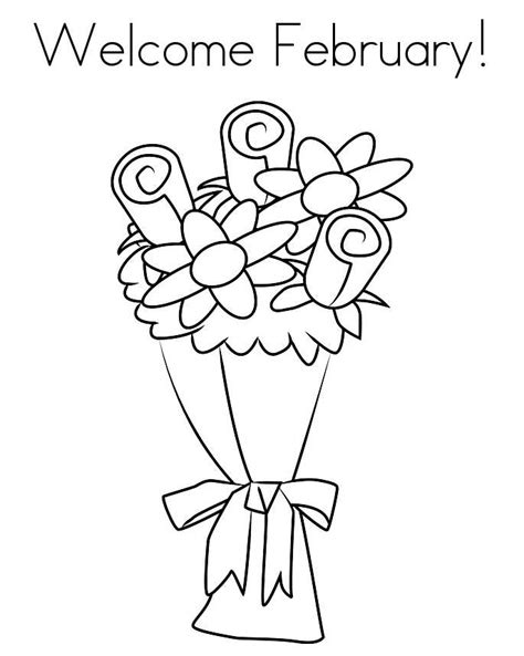 Printable February Coloring Pages PDF - Coloringfolder.com