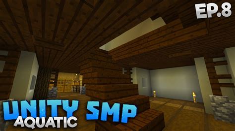 MOUNTAIN HOUSE INTERIOR DESIGN - Unity SMP Aquatic EP.8 - Minecraft (PE WIN10) - YouTube