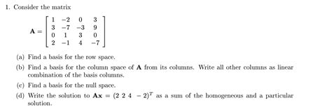 Solved I know how to find column space but I don't know how | Chegg.com