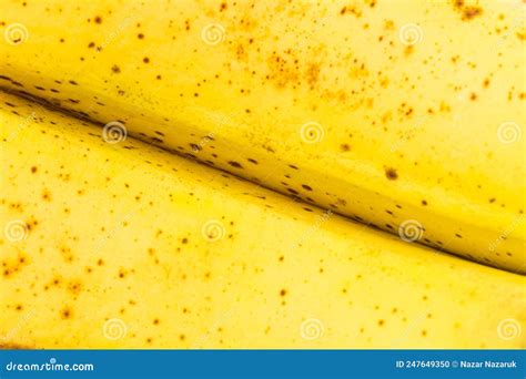 Banana Skin Close Up. Background of Ripe Banana Peel Texture. Banana Macro Photo Stock Photo ...