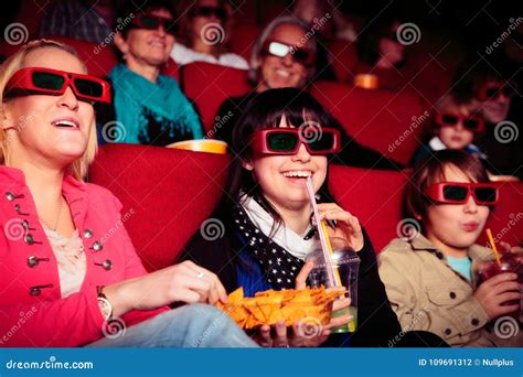 People at the Cinema stock photo. Image of woman, crowd - 109691312