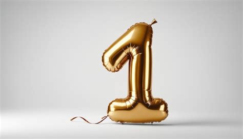 Premium Photo | Number 1 Foil balloon number one isolated on white ...