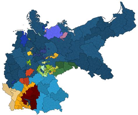 An administrative map of the German Empire I made : r/mapmaking