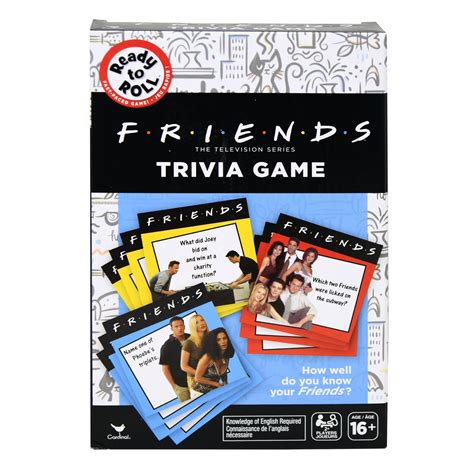 Friends Trivia Game Ready to Roll Card Game Ages 16 and Up 2 or More ...