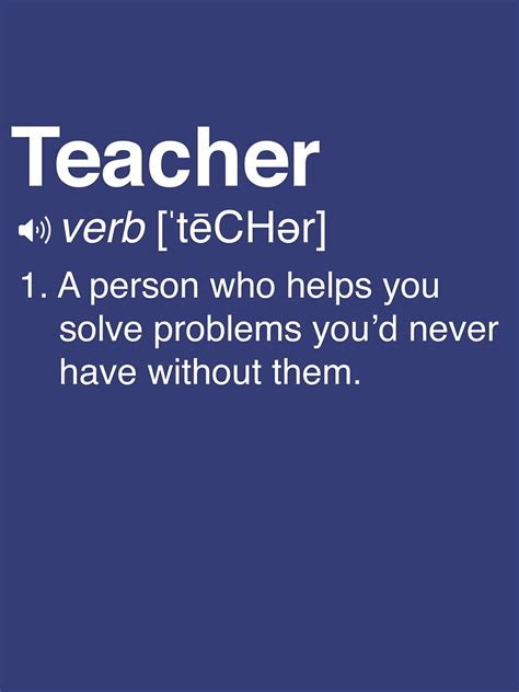 "Funny Teacher Definition" T-shirt by trends | Redbubble