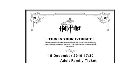 Warner Bro Studio Tour London - Harry Potter (Family tickets of 2 ...