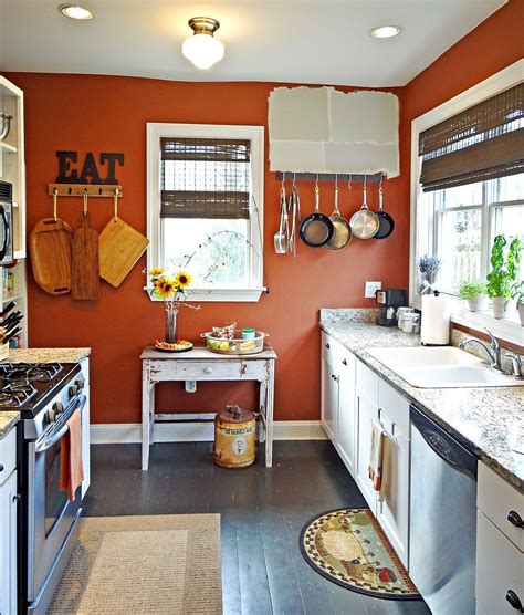 Kitchen Update! | Orange kitchen walls, Kitchen renovation, Turquoise kitchen decor