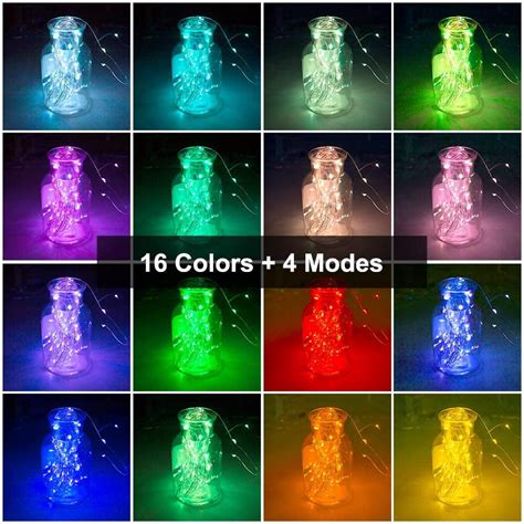 Metaku LED Multicolor String Lights Waterproof 32.8 Ft 100leds String ...