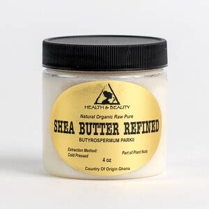 4 Oz SHEA BUTTER REFINED Organic Raw Cold Pressed Grade A From Ghana ...