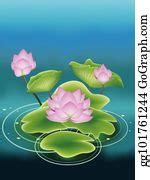 900+ Lotus Flower With Leaves Clip Art | Royalty Free - GoGraph