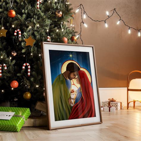 Holy Family Christmas Fine Art Print Catholic Art Print - Etsy