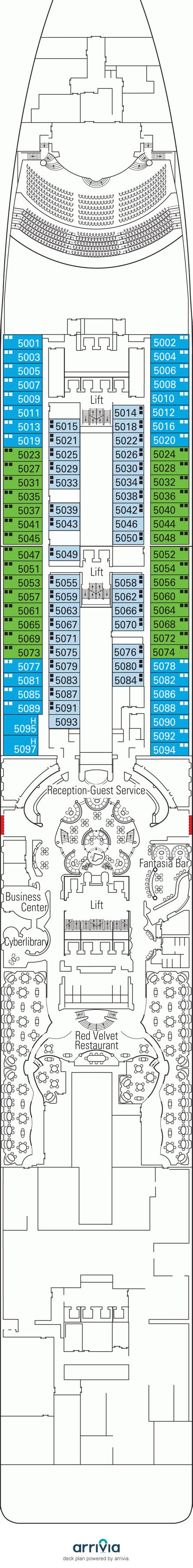 Fantasia Deck on MSC Fantasia | MSC Fantasia Fantasia Deck on iCruise.com