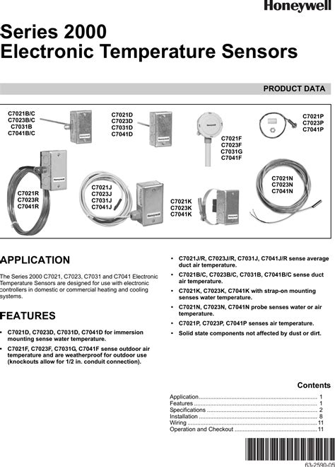 Honeywell Smoke Alarm C Users Manual 63 2590—05 Series 2000 Electronic ...