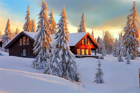 Winter Forest House Wallpapers - Wallpaper Cave