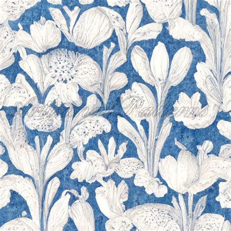 12 Delft Blue Seamless Patterns - Etsy