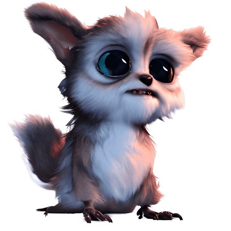 Fluffy Cute Gizmo from Gremlins Movie · Creative Fabrica