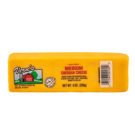 Buy Wisconsin Medium Cheddar Cheese Sticks Online | Vern's Cheese