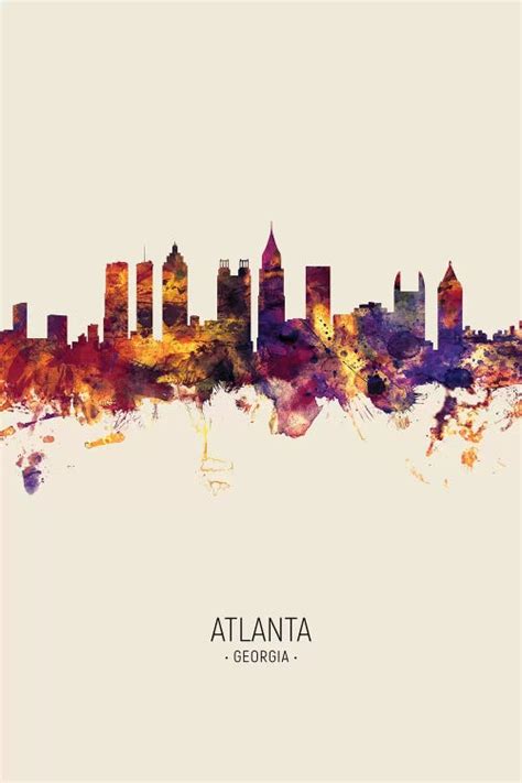 Atlanta Georgia Skyline Fall Canvas Print | Michael Tompsett | iCanvas