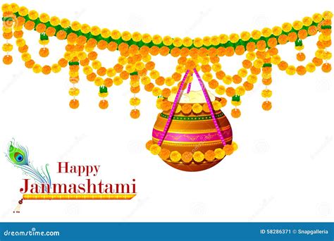 Krishna Janmashtami Background Vector Illustration | CartoonDealer.com #76354506